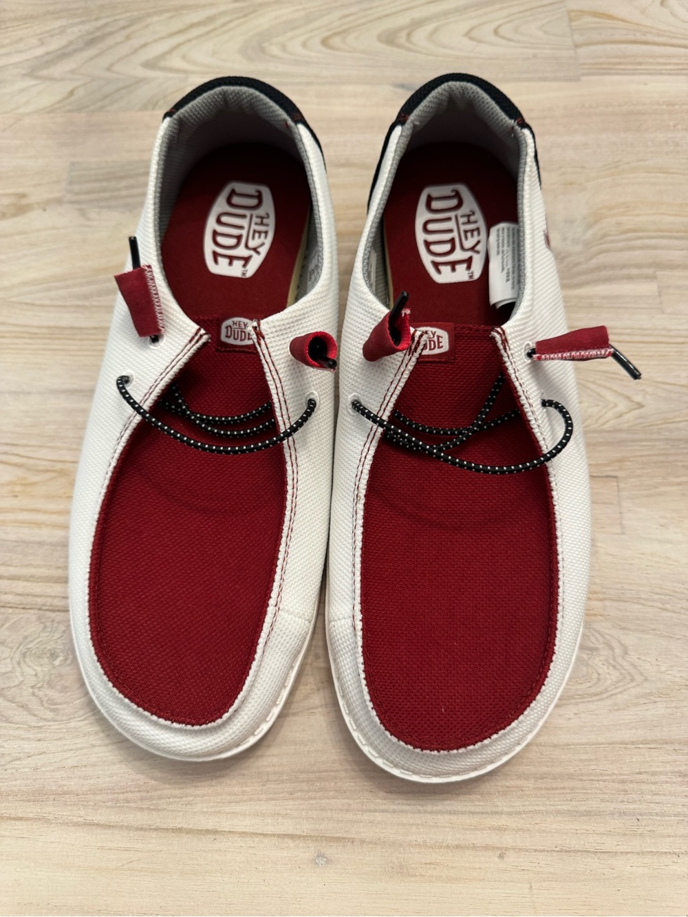 Hey Dude Texas A&M Women’s Shoes in Red and White